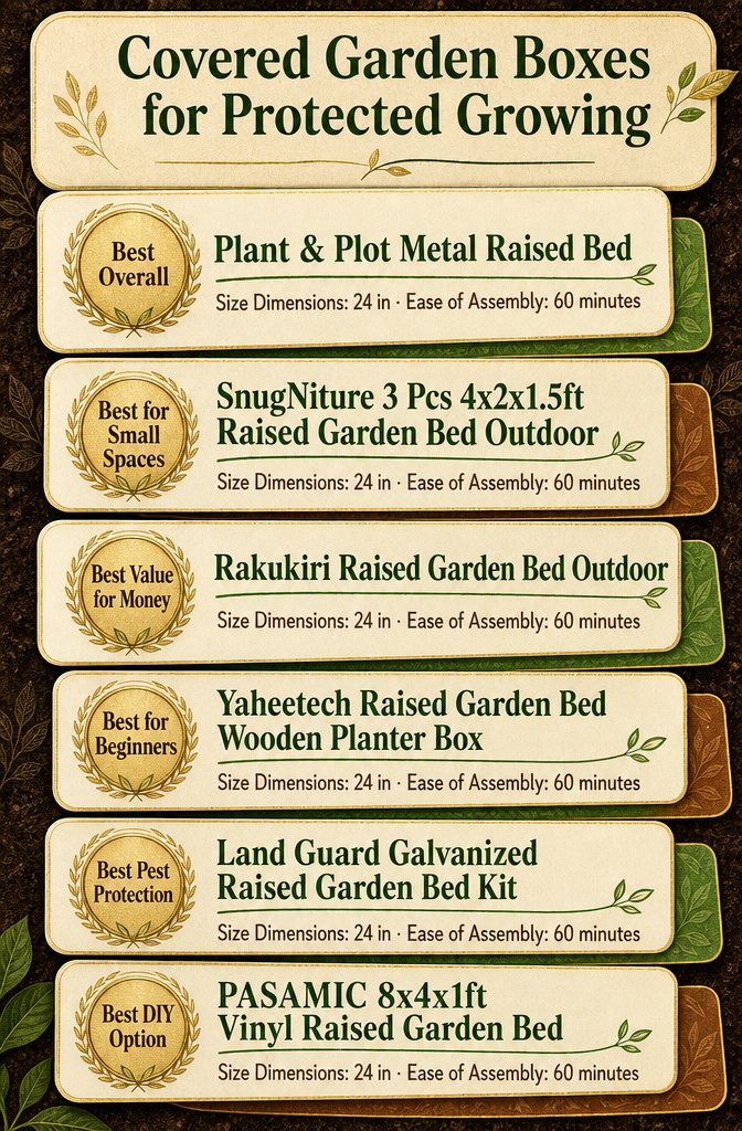 9 Covered Garden Boxes for Protected Growing 2 Comparison infographic of various covered garden boxes